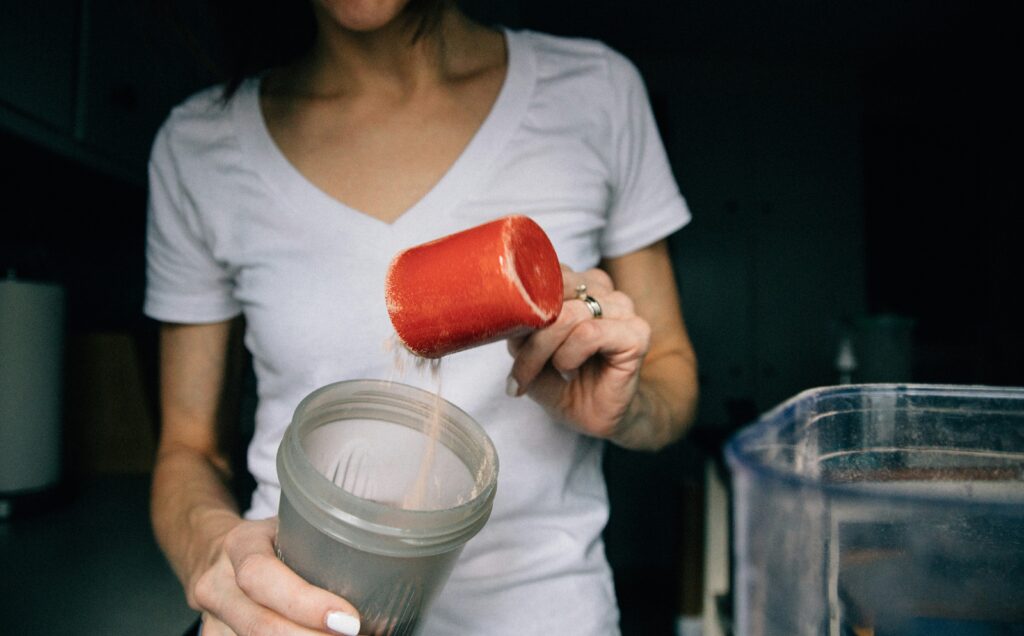 women consuming casein 